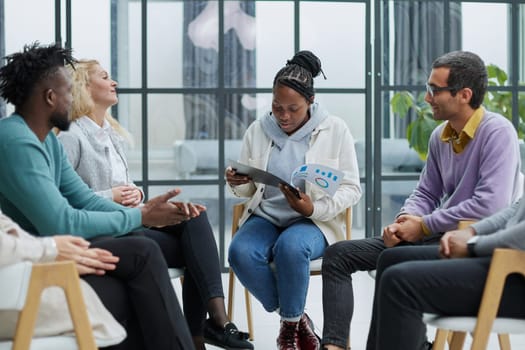 Group of multi-ethnic business people in a seminar