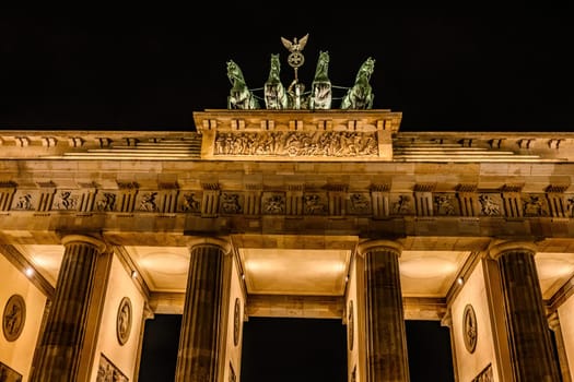 Brandenburg Gates in Berlin at night