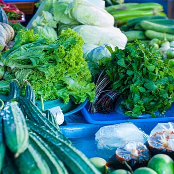 Vegetables market in Phuket, Thailand, Asia