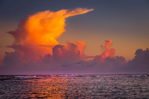 Idyllic Porto Seguro Beach at sunset in Trancoso, Porto Seguro, BAHIA, Brazi