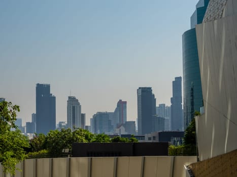 Wideness view from balcony of room on high-rise building