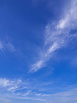 Fluffy clouds floating scattered across the sky