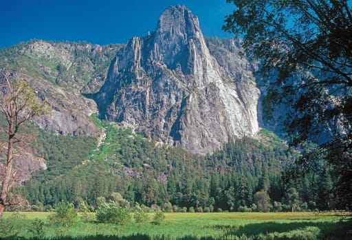Cathedral Rock in Yosemite National Park, California