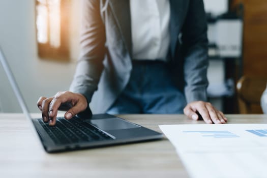 Asian entrepreneurs and business people meeting in a conference room in business planning, financial budget and investment risk assessment to analyze customer groups to increase company growth.