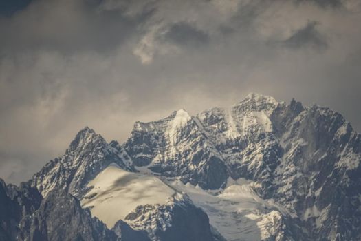 Jade Dragon Snow Mountain, Lijiang,Yunnan China. Take Photo from world heritage old town.