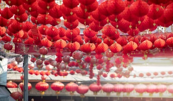 Chinese new year lanterns in china town.