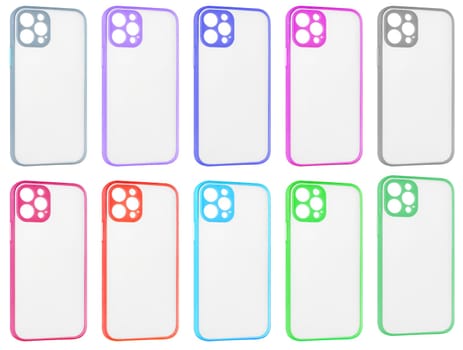 Silicone phone case white background in insulation