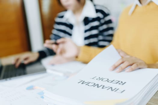 Asian entrepreneurs and business people meeting in a conference room in business planning, financial budget and investment risk assessment to analyze customer groups to increase company growth.