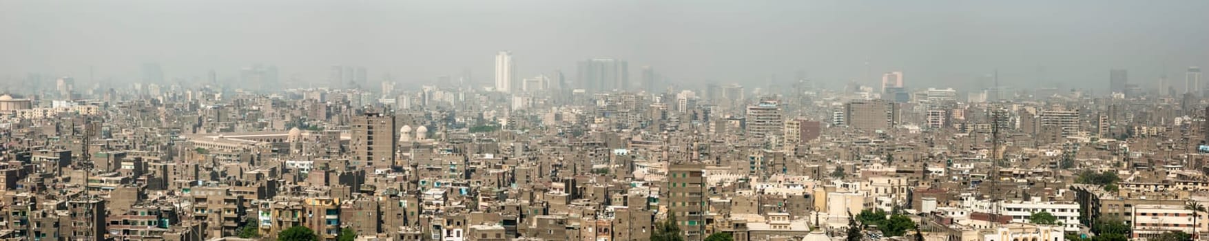 Cairo, Egypt - April 14 2008: Panoramic view of Cairo, Egypt.