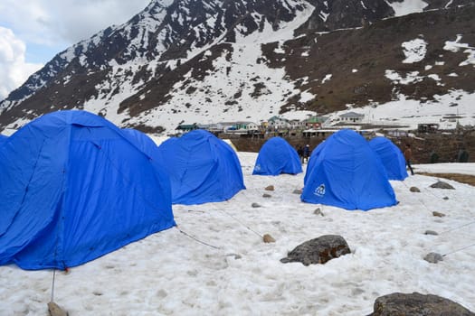 Tent, trekking, adventure in Himalaya. The Himalayas, being one the highest and largest mountain ranges in the entire world, offer abundant adventures for wandering souls to find hidden in its laps.