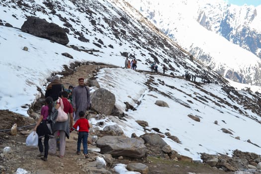 Rudarprayag, Uttarakhand, India, May 18 2014, Pathway for pilgrims rebuilt after kedarnath disaster. Kedarnath was devastated on June 2013 due to landslides and flash floods that killed more than 5000 people in Uttarakhand.