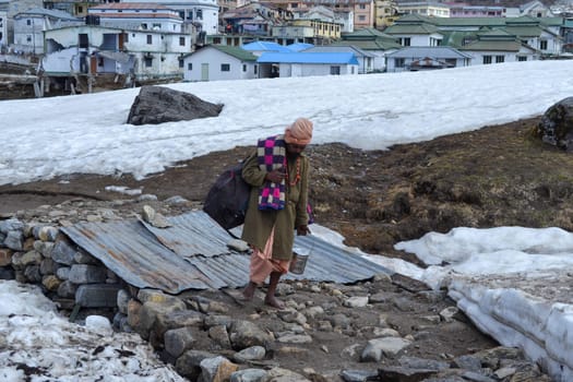 Rudarprayag, Uttarakhand, India, May 18 2014, Pathway for pilgrims rebuilt after kedarnath disaster. Kedarnath was devastated on June 2013 due to landslides and flash floods that killed more than 5000 people in Uttarakhand.