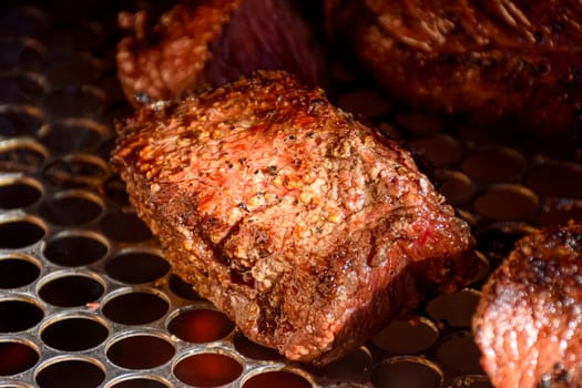 Brazilian barbecue of beef cooked on the grill or on a skewer