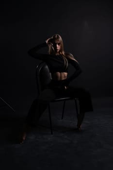 female chair background woman young caucasian girl fashion luxury sexy black beauty beautiful