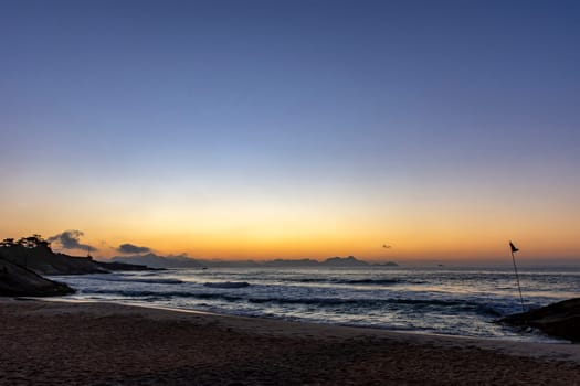 Late night at Devil's Beach in Ipanema in Rio de Janeiro during the summer