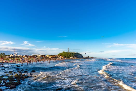 Summer sunset on the beach in the city of Torres on the coast of Rio Grande do Sul