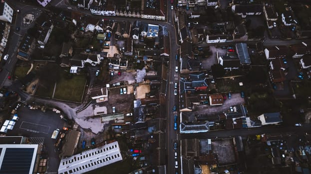 Aerial view of neighborhood. High quality photo