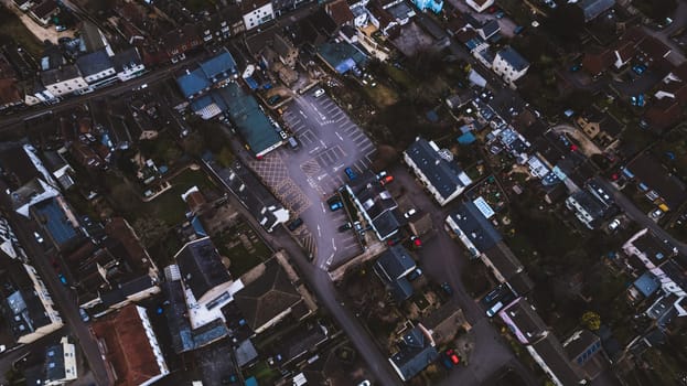 Aerial view of neighborhood. High quality photo
