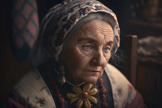 Culture of Ukraine, authenticity, uniqueness, independence and endurance. Local things, clothes, terrain. Yellow Ukrainian symbols, villages. High quality Generative AI .