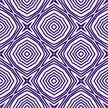 Textured stripes pattern. Purple symmetrical kaleidoscope background. Textile ready charming print, swimwear fabric, wallpaper, wrapping. Trendy textured stripes design.