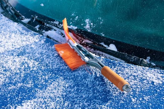 Brush for cleaning the car from snow on car