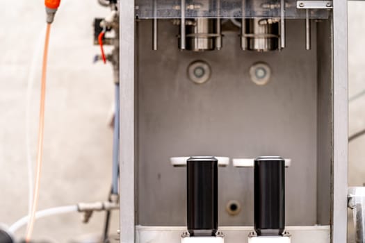 machine for filling beer cans in a brewery.