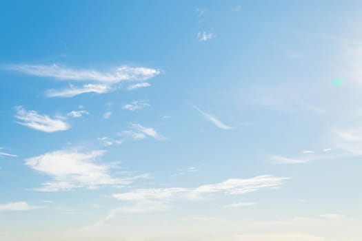 clouds white soft in the vast blue sky