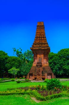 19th March 2023. Bajang Ratu Temple at Trowulan Archaeological Site in East Java, Indonesia. It's a gate made of red brick which is estimated build around 14th century during Majapahit Empire.