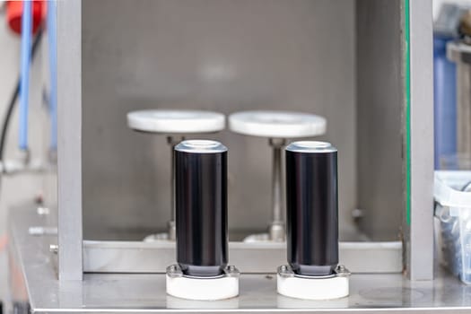 machine for filling beer cans in a brewery.