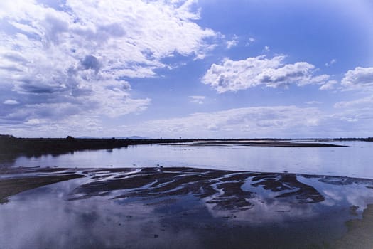 view of Rufiji River, Selous Game Reserve, Morogoro, Tanzania, Africa