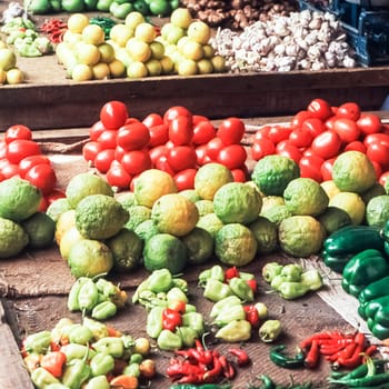 fruit and vegetable market of Stone Town, Zanzibar, Tanzania, Africa