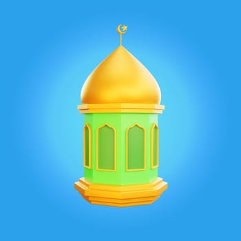 3d rendering of ramadan icon lantern
