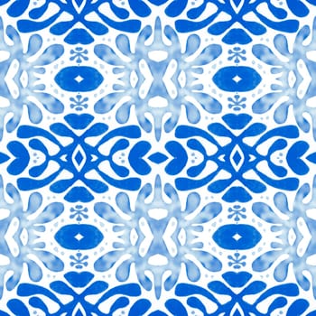 Portuguese style. Seamless talavera ceramic. Abstract spanish texture. Portuguese tile pattern. Moroccan geometric mosaic. Floral italian azulejo design. Portuguese pattern.