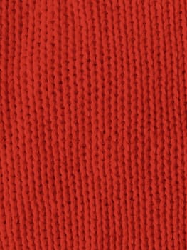 Christmas Knitted Background. Vintage Wool Ornament. Fiber Handmade Thread Material. Xmas Knitting Pattern. Abstract Closeup Blanket. Linen Nordic Cashmere. Red Christmas Knitted Texture.