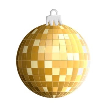 Gold Glitter Party Ball New Year Disco Party illustration isolated Clipart for celebration design, planner sticker, pattern, background, invitations, greeting cards, sublimation.
