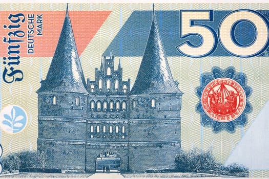 The Holsten Gate from German money