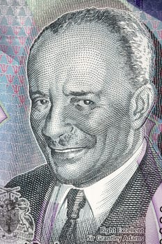 Grantley Herbert Adams a portrait from Barbadian money - 100 Dollars