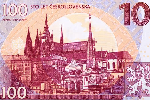 Prague - view of Hradczany from Czechoslovak money