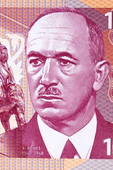 Edvard Benes a portrait from Czechoslovak money