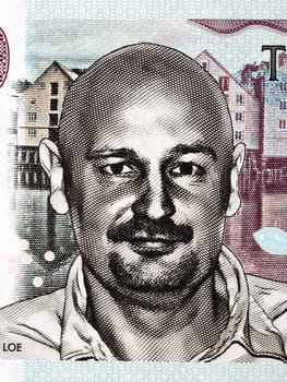 Erlend Loe a portrait from Norwegian money