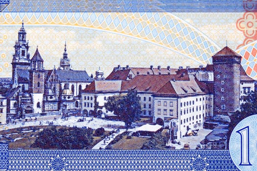 Cracow Old Town from money - Polish zloty