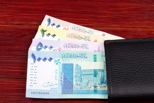 Sudanese money - pound  in the black wallet