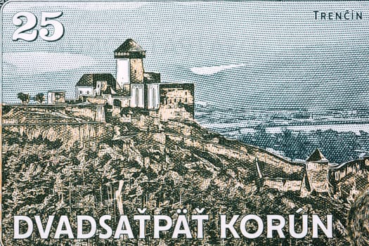 Trencin castle from Slovak money - Koruna