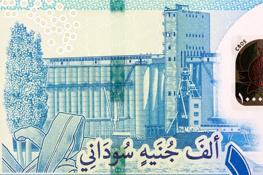 Grain silo from Sudanese money - pound