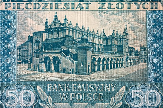 Krakow Cloth Hall from Polish money - zloty
