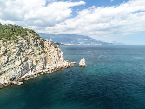 Skala Parus in Gaspra near Swallow's nest in Crimea.