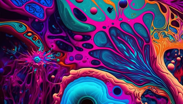 Psychedelic background. Surrealism Acid patterns Illustration