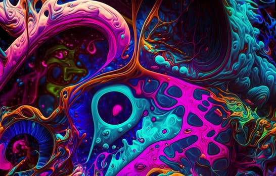 Psychedelic background. Surrealism Acid patterns Illustration