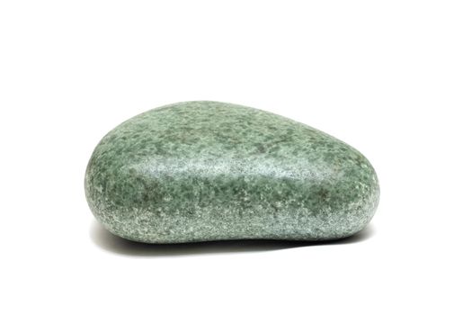 One large stone close up, isolated on white background