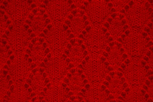 Weave Abstract Wool. Vintage Woven Sweater. Detail Jacquard Xmas Background. Cotton Knitted Fabric. Red Soft Thread. Nordic Warm Blanket. Linen Yarn Embroidery. Knitted Wool.